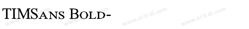 TIMSans Bold字体转换
